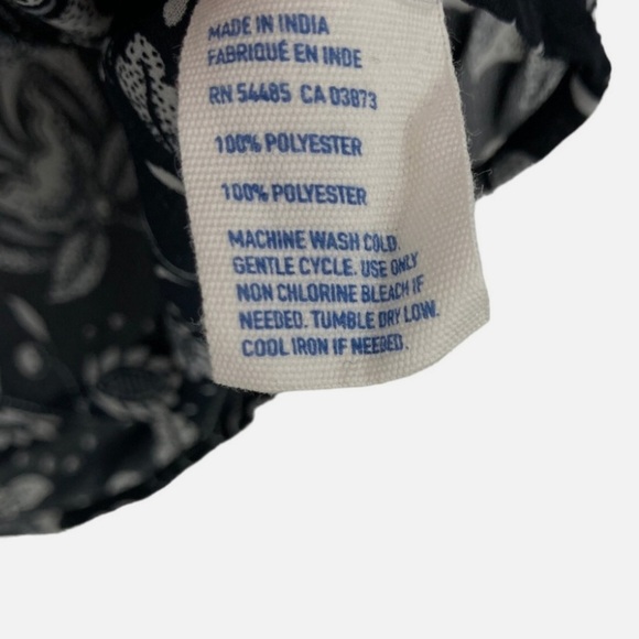 American Eagle Outfitters black and White Short Sleeve peasant Blouse xs - Picture 12 of 12